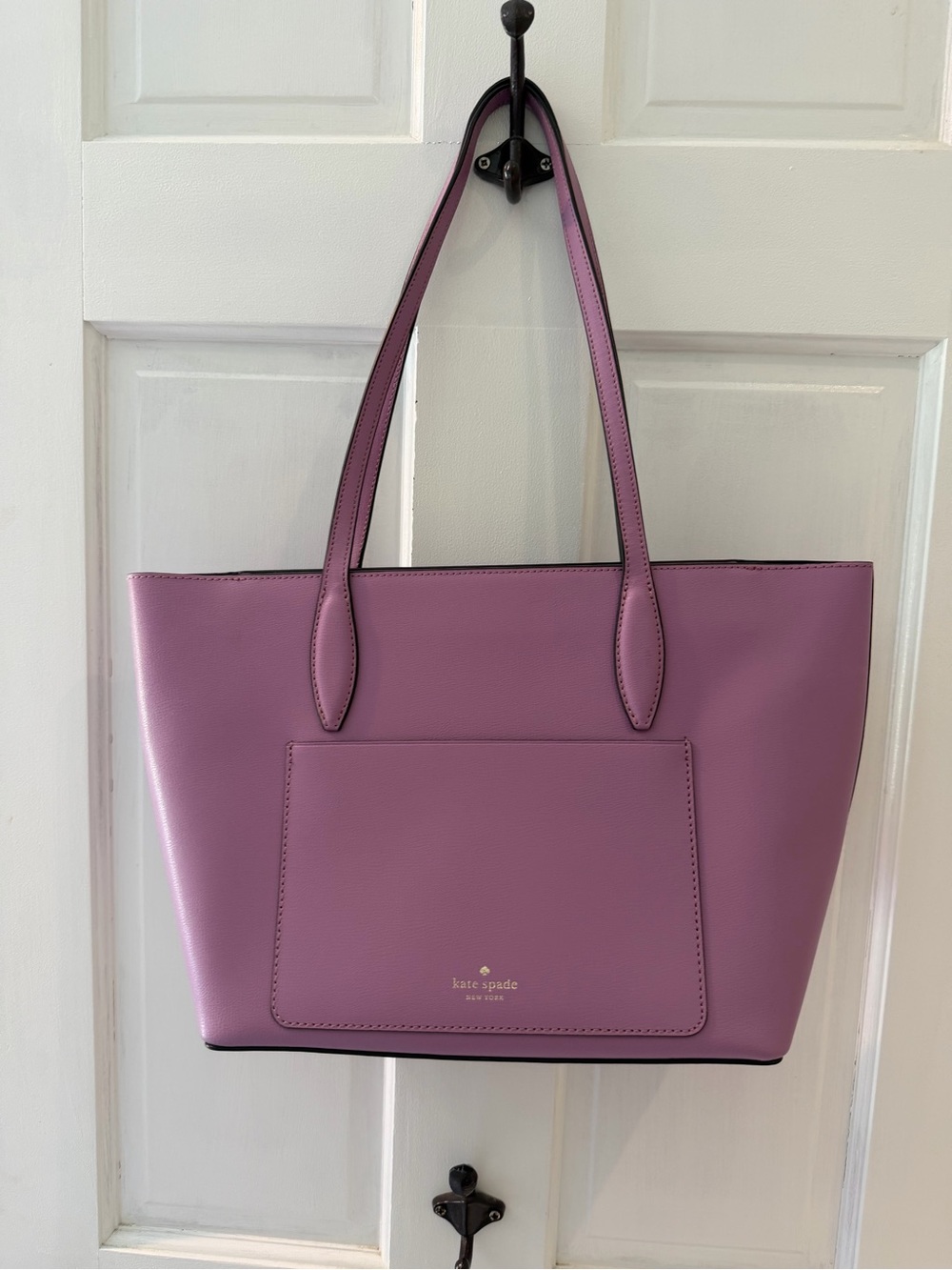 kate spade Lilac Leather Tote with Gold Spade Charm - Picture 2 of 3